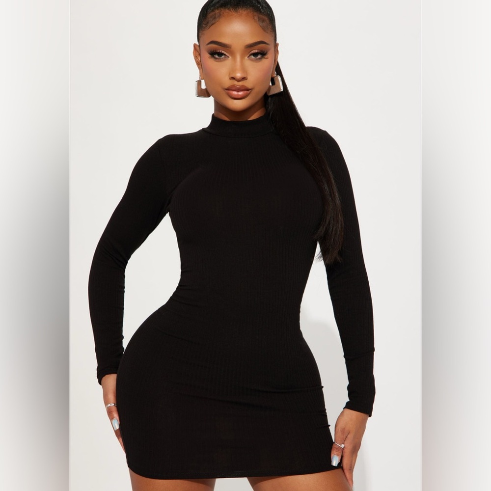 Black mini dress